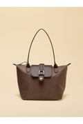 Joules Edie Mocha Brown Zip Top Shopper Bag. Shop Joules at Dotique.