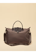 Joules Edie Mocha Brown Zip Top Weekend Bag. Shop Joules at Dotique.