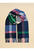Joules Langtree Navy & Pink Check Scarf. Shop Joules at Dotique.