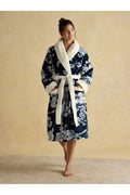 Joules Matilda Navy Floral Fleece Dressing Gown. Shop Joules at Dotique.