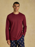 Shop Joules Men's Burgundy Red Lounge Top at Dotique