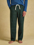 Shop Joules Men's Green Check Flannel Pyjama Trousers at Dotique