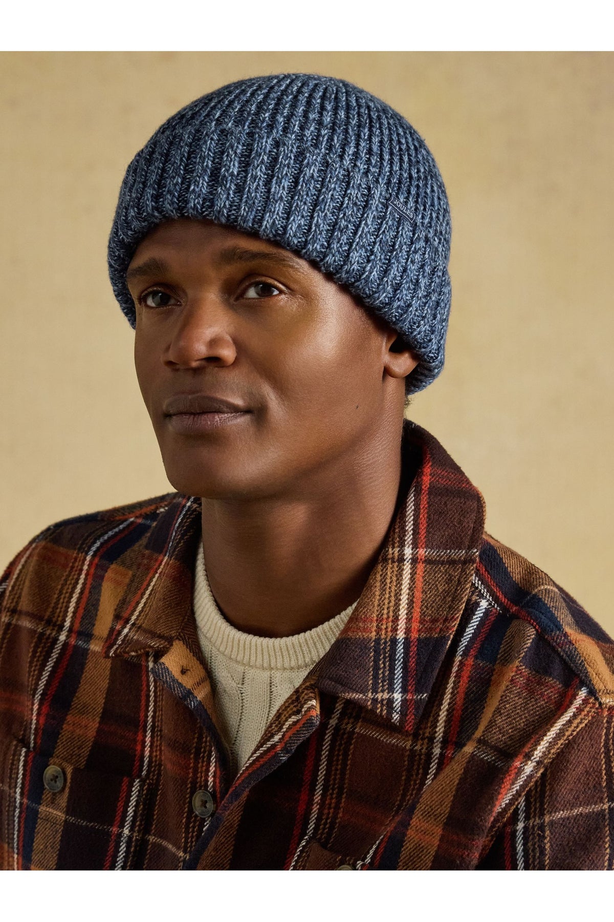 Joules Men's Hammond Blue Beanie Hat. Shop Joules at Dotique.