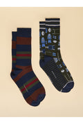 Joules Men's Kingsbury Green Rugby Socks – 2 Pack. Shop Joules at Dotique.