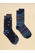 Joules Men's Kingsbury Navy Birds Socks – 2 Pack. Shop Joules at Dotique.