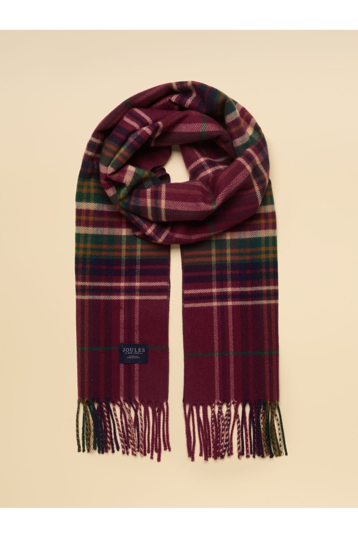 Joules Men's Langtree Red Scarf. Shop Joules at Dotique.