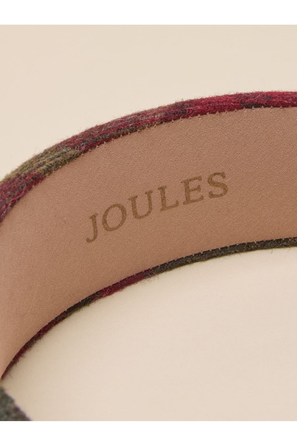 Joules Tessie Red Check Tweed Headband – view 3. Shop Joules at Dotique.