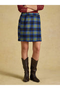 Joules Wrenley Green Check Tweed Wrap Skirt – view 1. Shop Joules at Dotique.