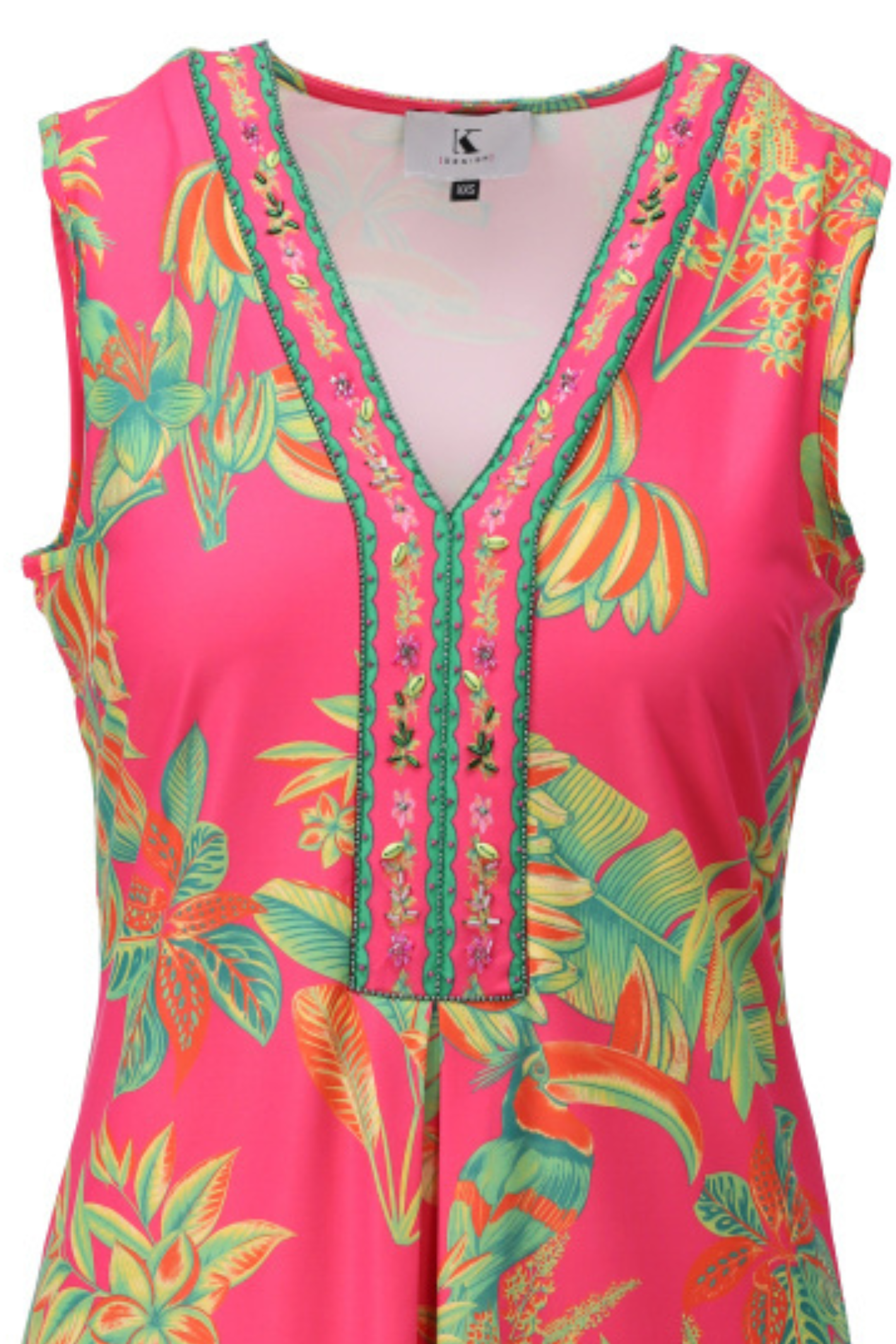 Colourful K Design dress in a flattering, easy-to-wear fit. Lightweight, comfortable and perfect for holidays, weddings and everyday. Shop K Design at Dotique.