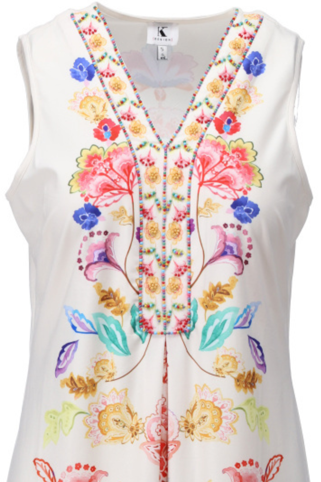 Colourful K Design dress in a flattering, easy-to-wear fit. Lightweight, comfortable and perfect for holidays, weddings and everyday. Shop K Design at Dotique.