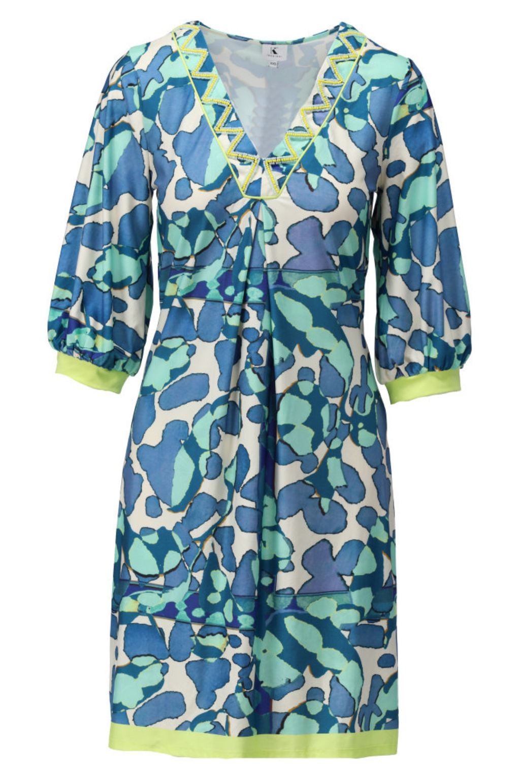 Colourful K Design dress in a flattering, easy-to-wear fit. Lightweight, comfortable and perfect for holidays, weddings and everyday. Shop K Design at Dotique.
