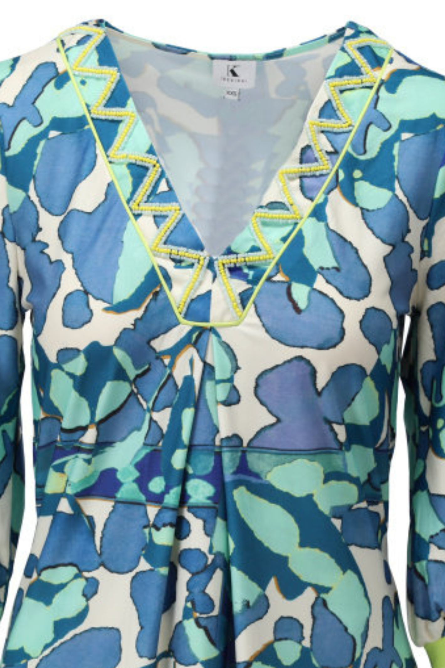 Colourful K Design dress in a flattering, easy-to-wear fit. Lightweight, comfortable and perfect for holidays, weddings and everyday. Shop K Design at Dotique.