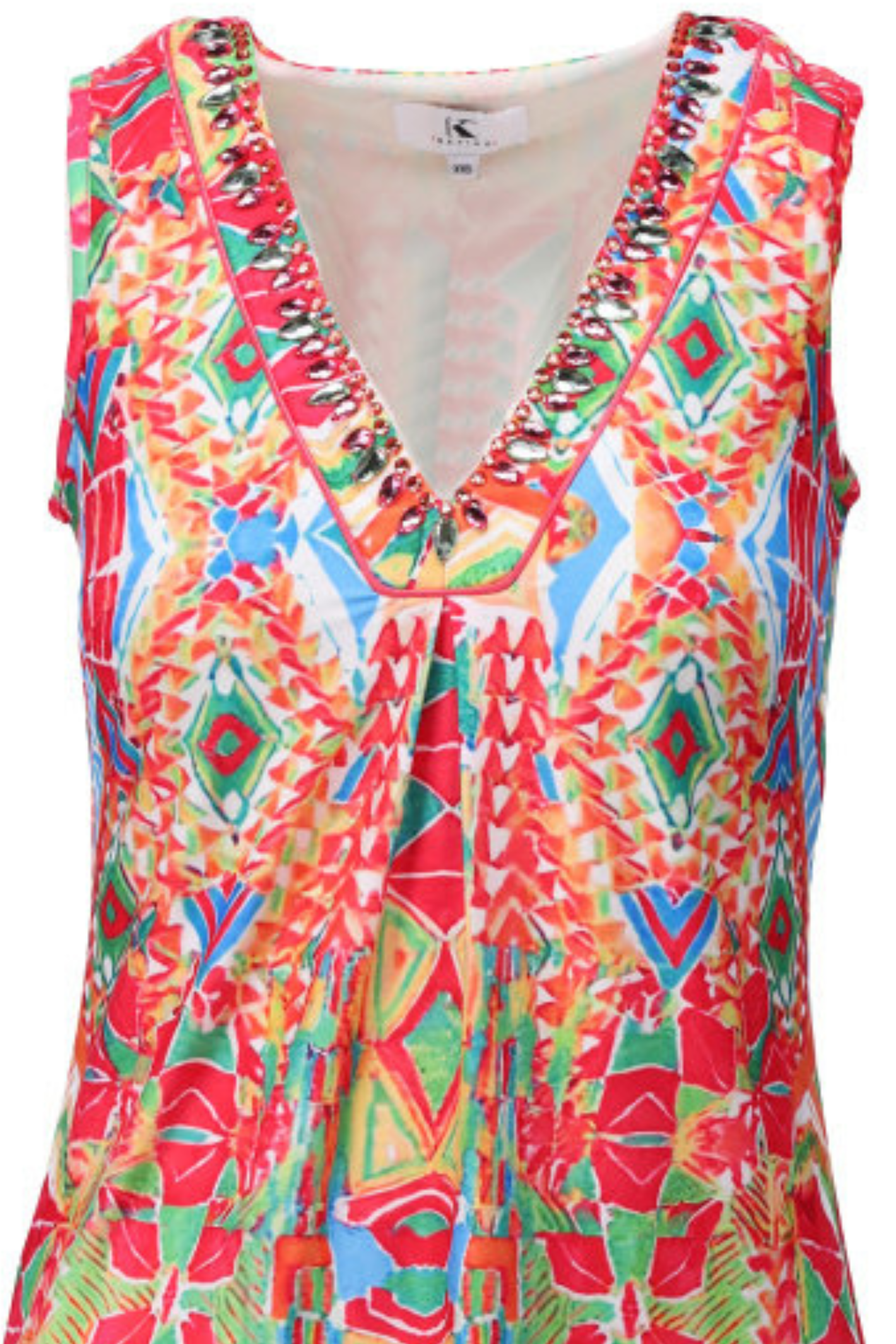 Colourful K Design dress in a flattering, easy-to-wear fit. Lightweight, comfortable and perfect for holidays, weddings and everyday. Shop K Design at Dotique.
