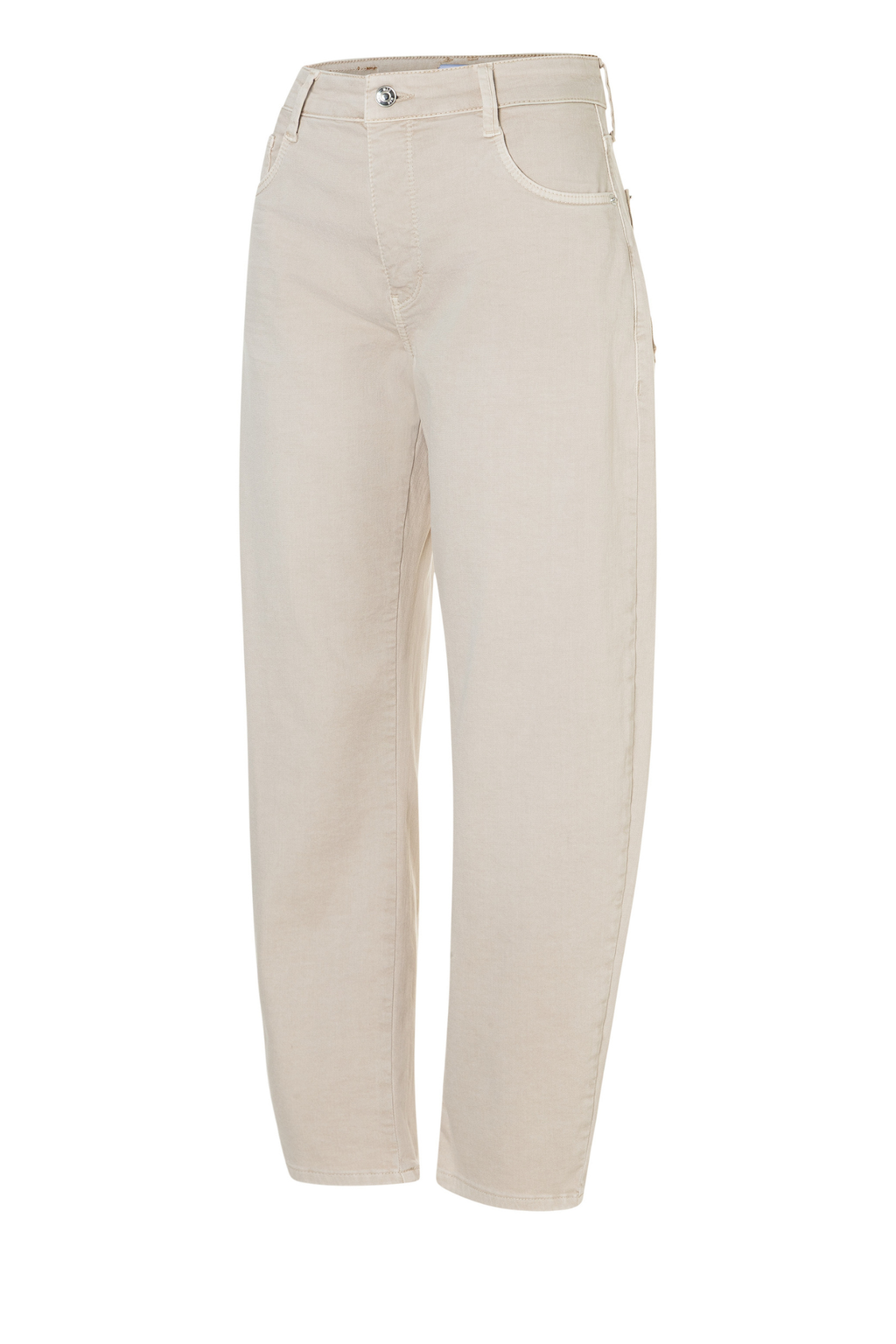 MAC Danni 2.3 barrel-leg jeans in ivory with high-rise fit and stretch gabardine fabric