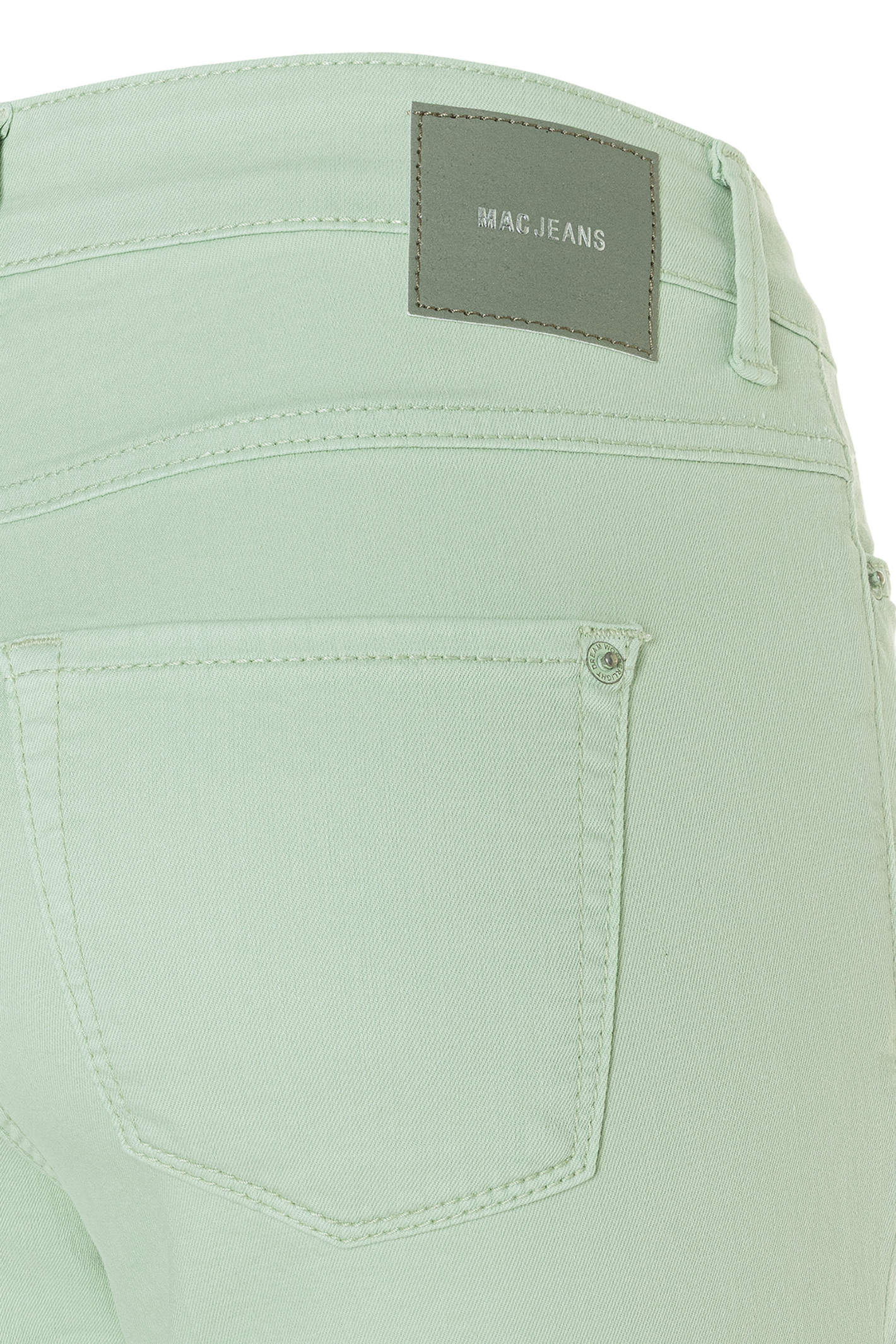 MAC Jeans Dream Summer Light Fresh Mint L26 5492-0351-137R back pocket detail by Mac Jeans shop Mac Jeans at Dotique gallery 1