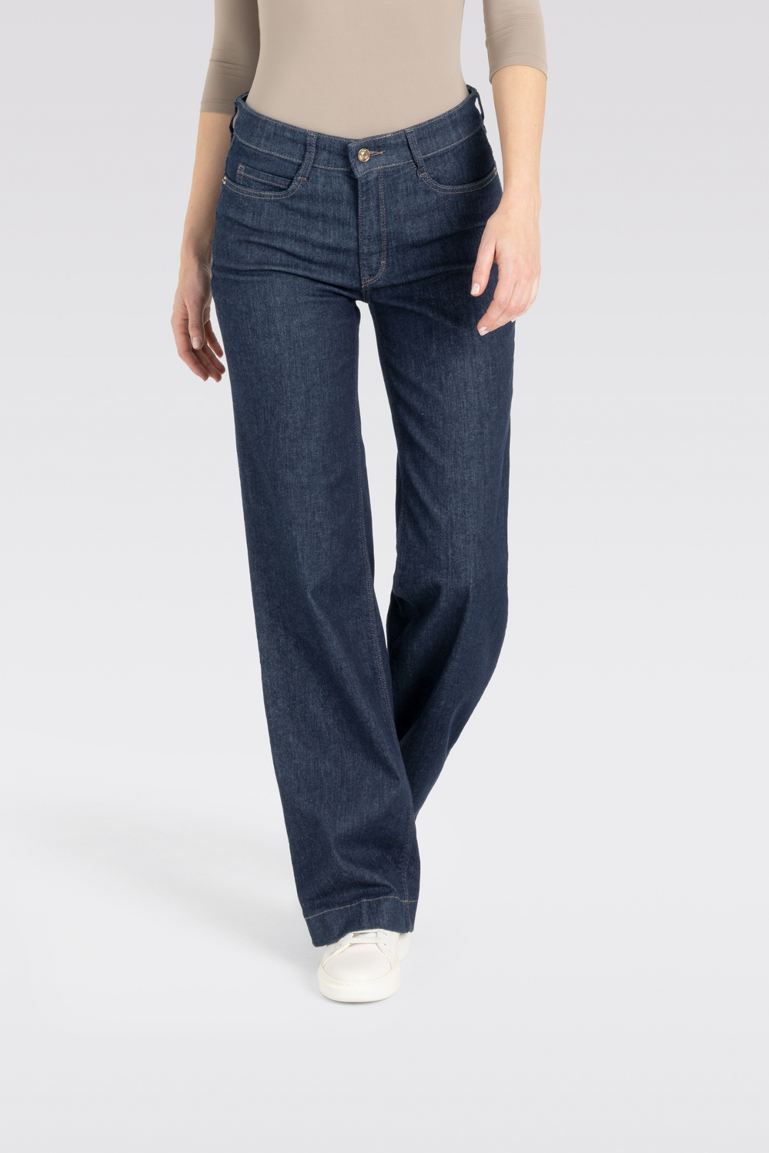 Dotique MAC Dream Wide Jeans in Fashion Rinsed Blue – High-Waisted Relaxed Fit Denim

