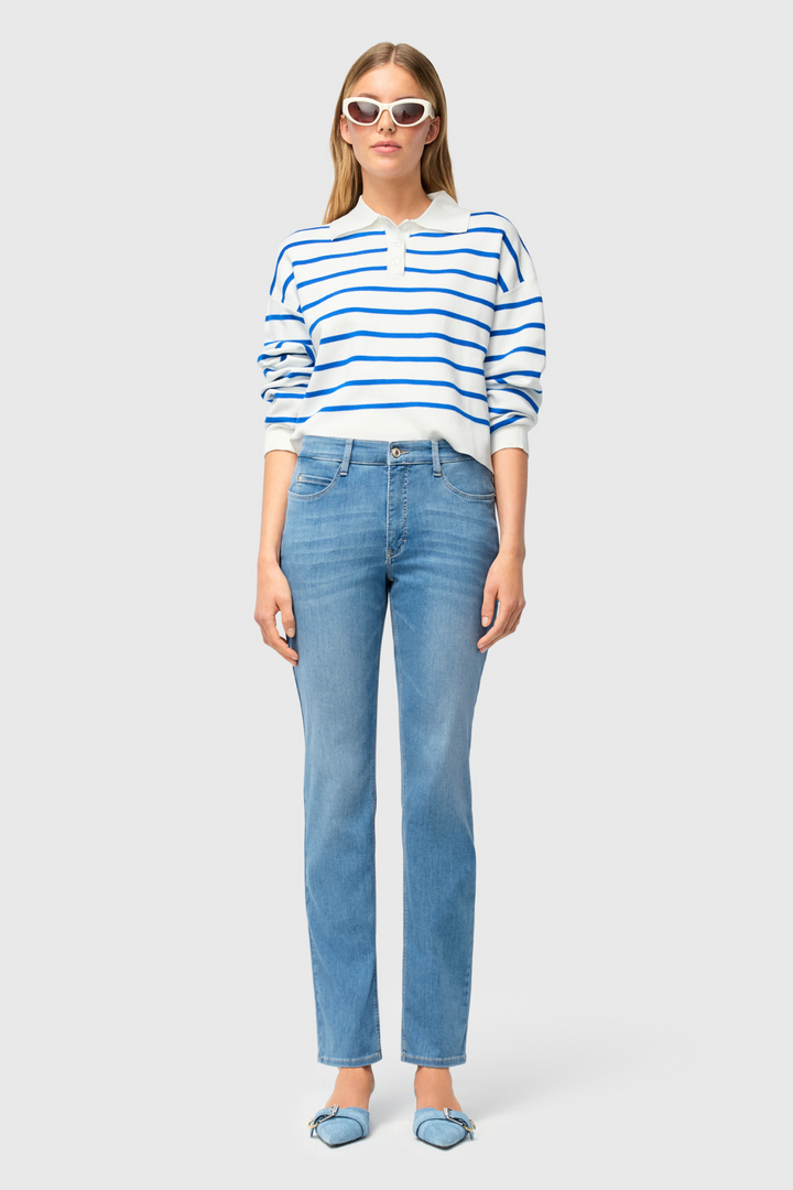 MAC DREAM Wonder Light Denim Straight Jeans 5401-90-0351L at Dotique