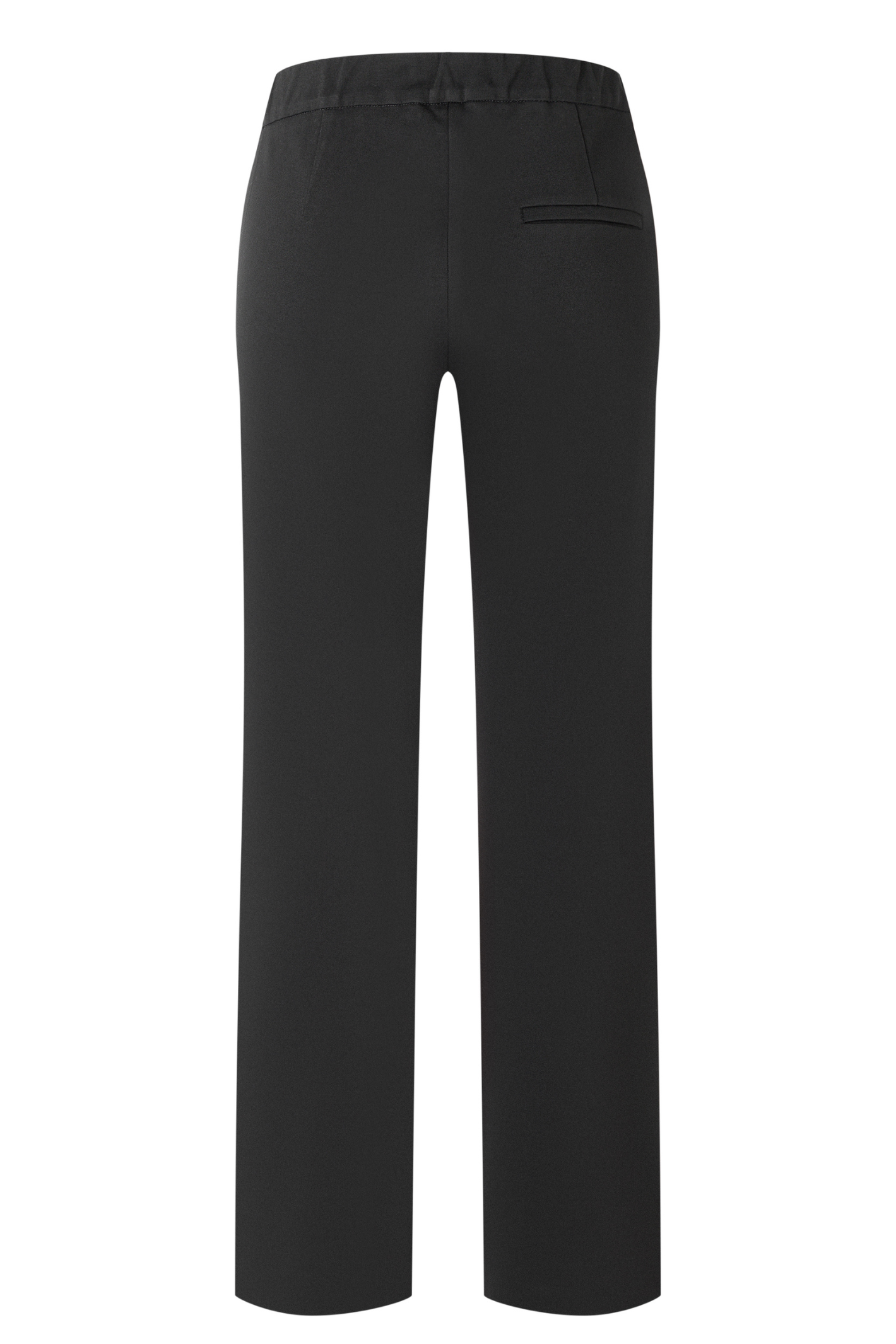 “MAC Chiara light jersey trousers in black with relaxed straight leg”