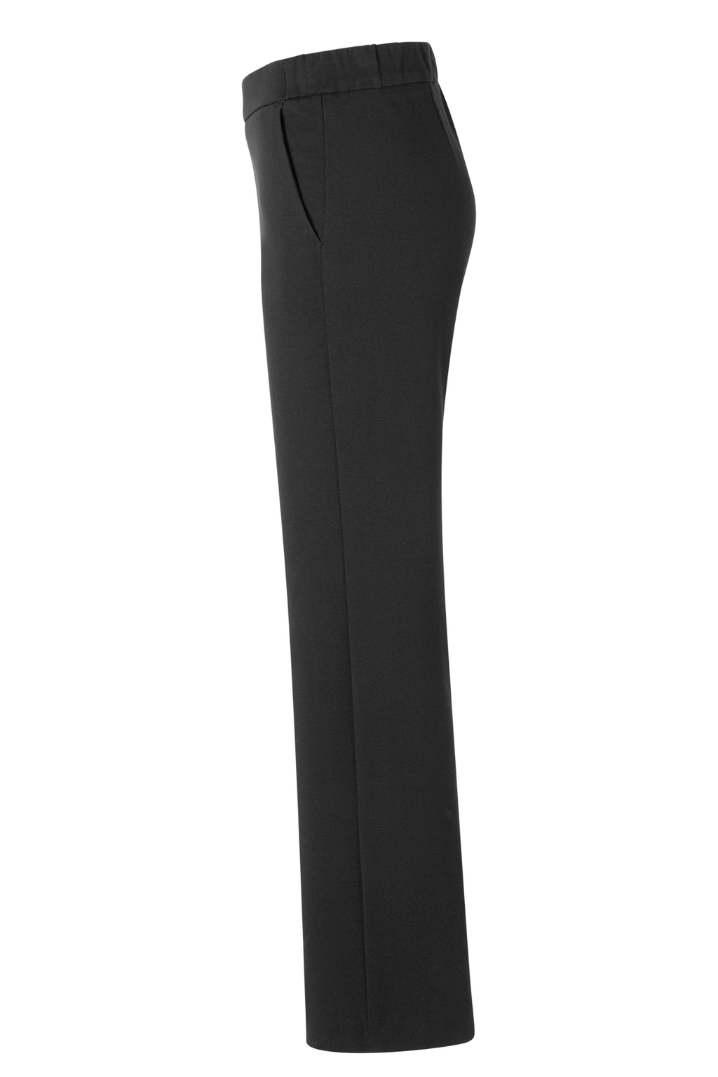 “MAC Chiara light jersey trousers in black with relaxed straight leg”