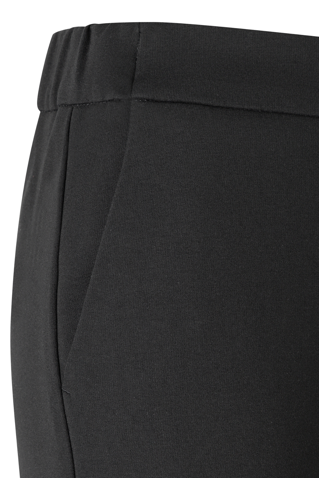 “MAC Chiara light jersey trousers in black with relaxed straight leg”