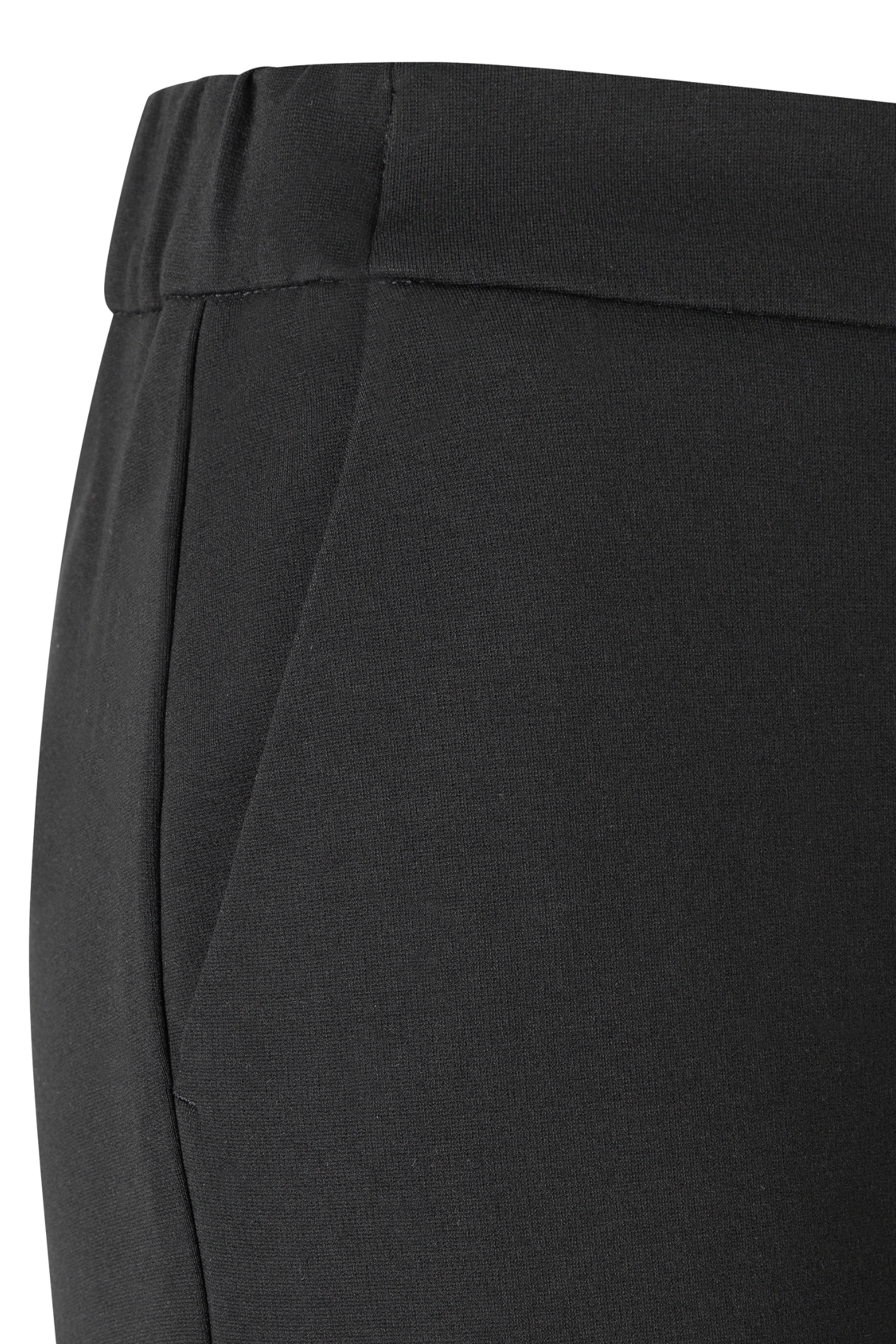 “MAC Chiara light jersey trousers in black with relaxed straight leg”
