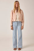 Front view of model wearing Maison Hotel Edgar Jacket Antique Blush styled outfit Shop Maison Hotel at Dotique gallery 1