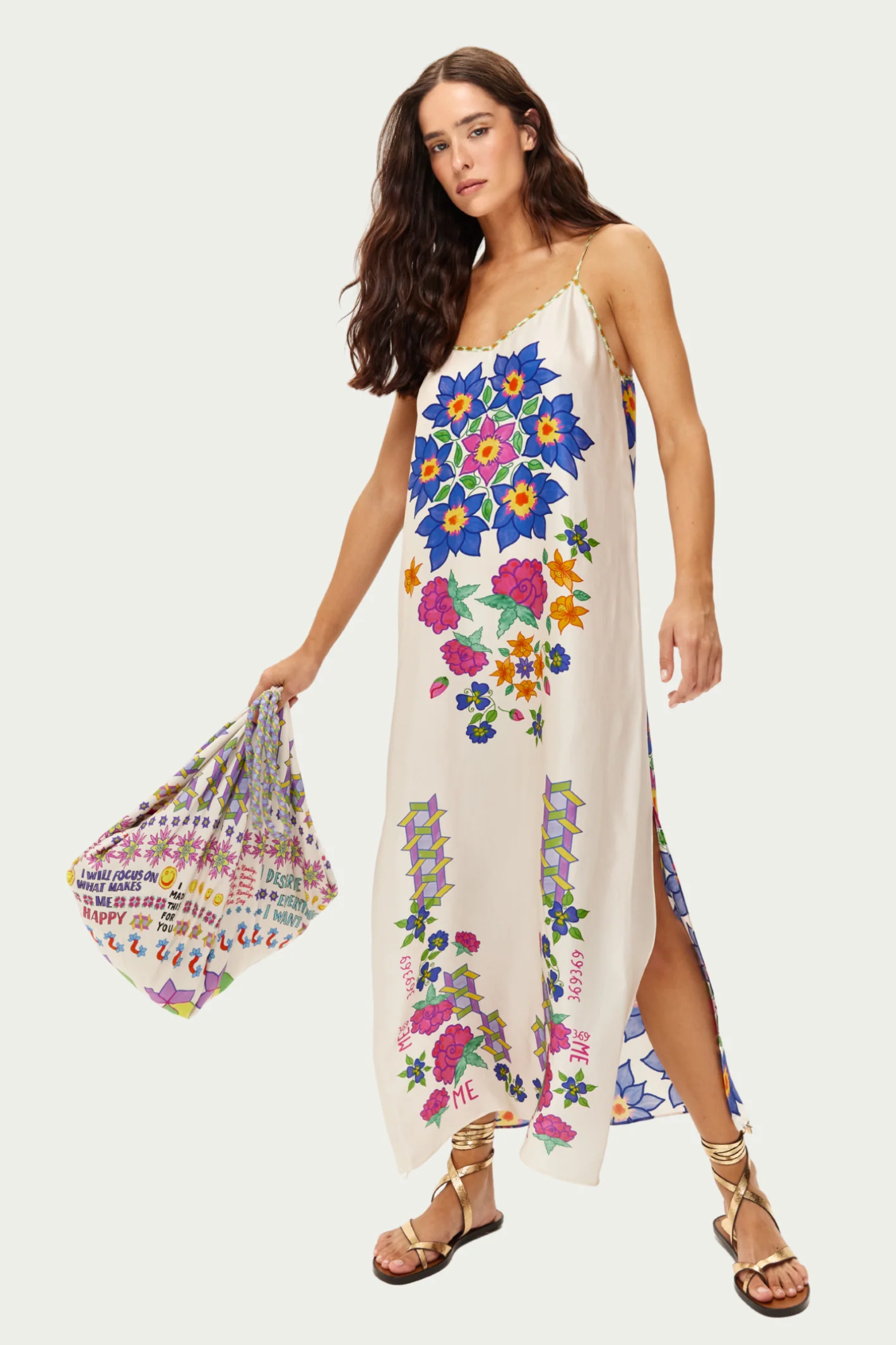 Me369 Olivia Camisole Markers Dress by Me369 featuring vibrant floral prints, shop Me369 at Dotique for unique style.