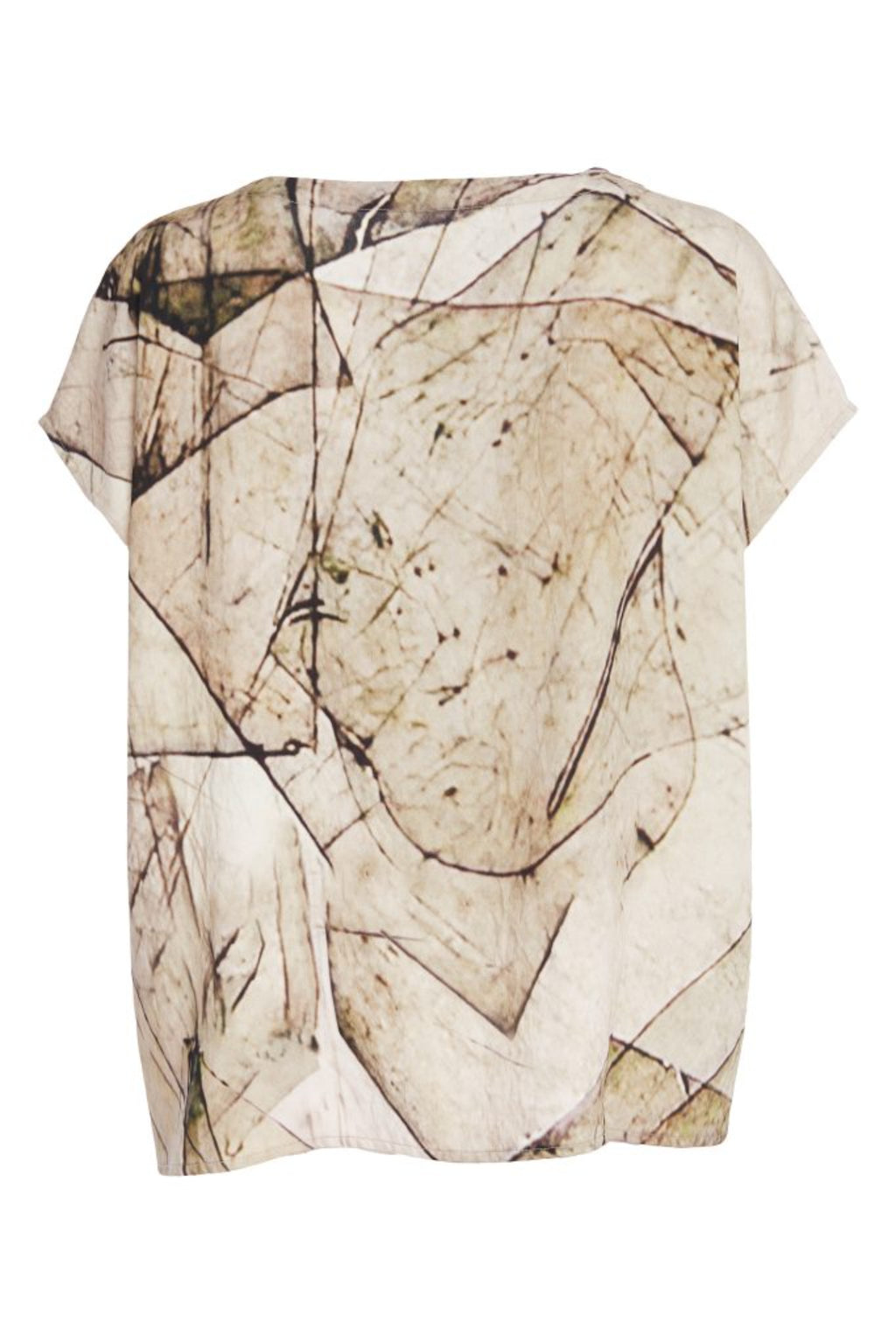Naya NPA26308 Grapic Print Vee Neck Top Ash