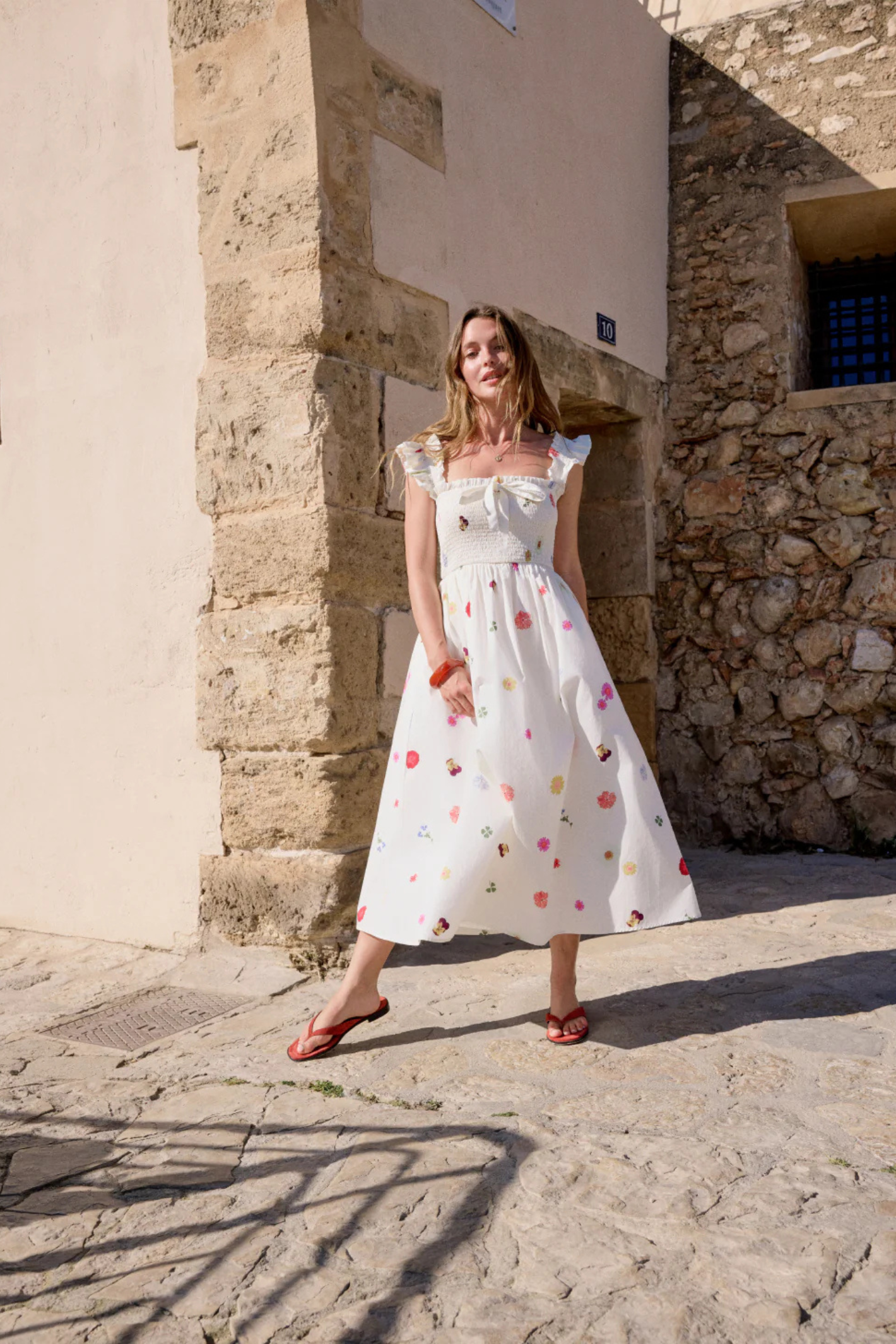 Nobody’s Child Floral Shirred Christina Midi Dress