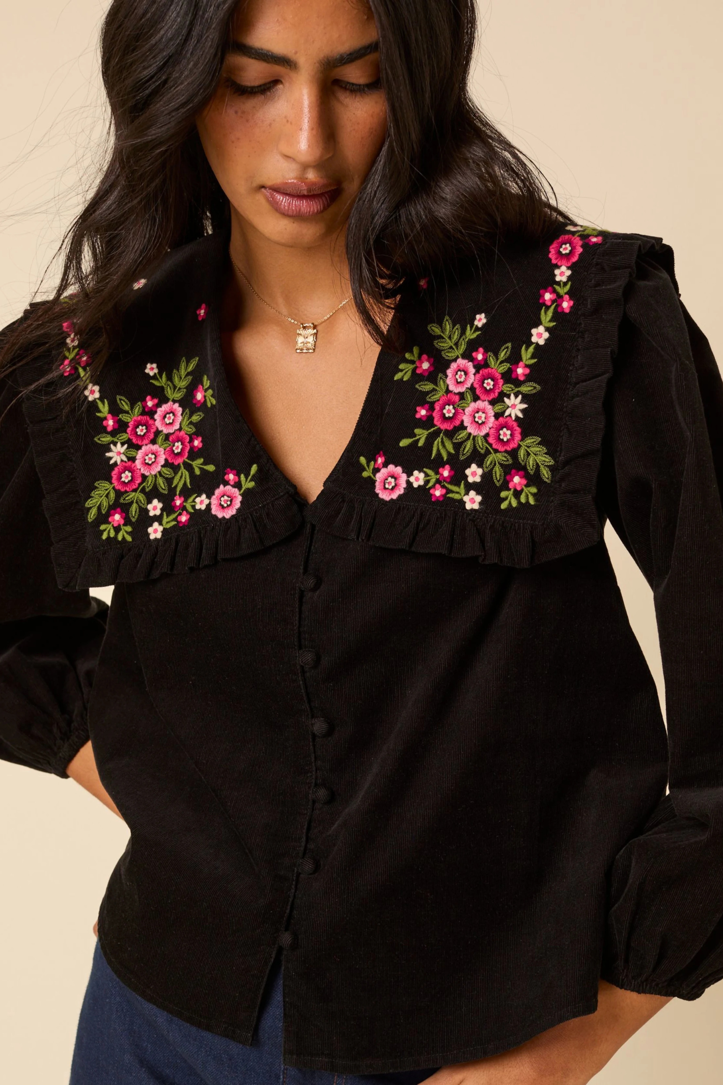 Nobody’s Child T254095 Black Eloise Blouse