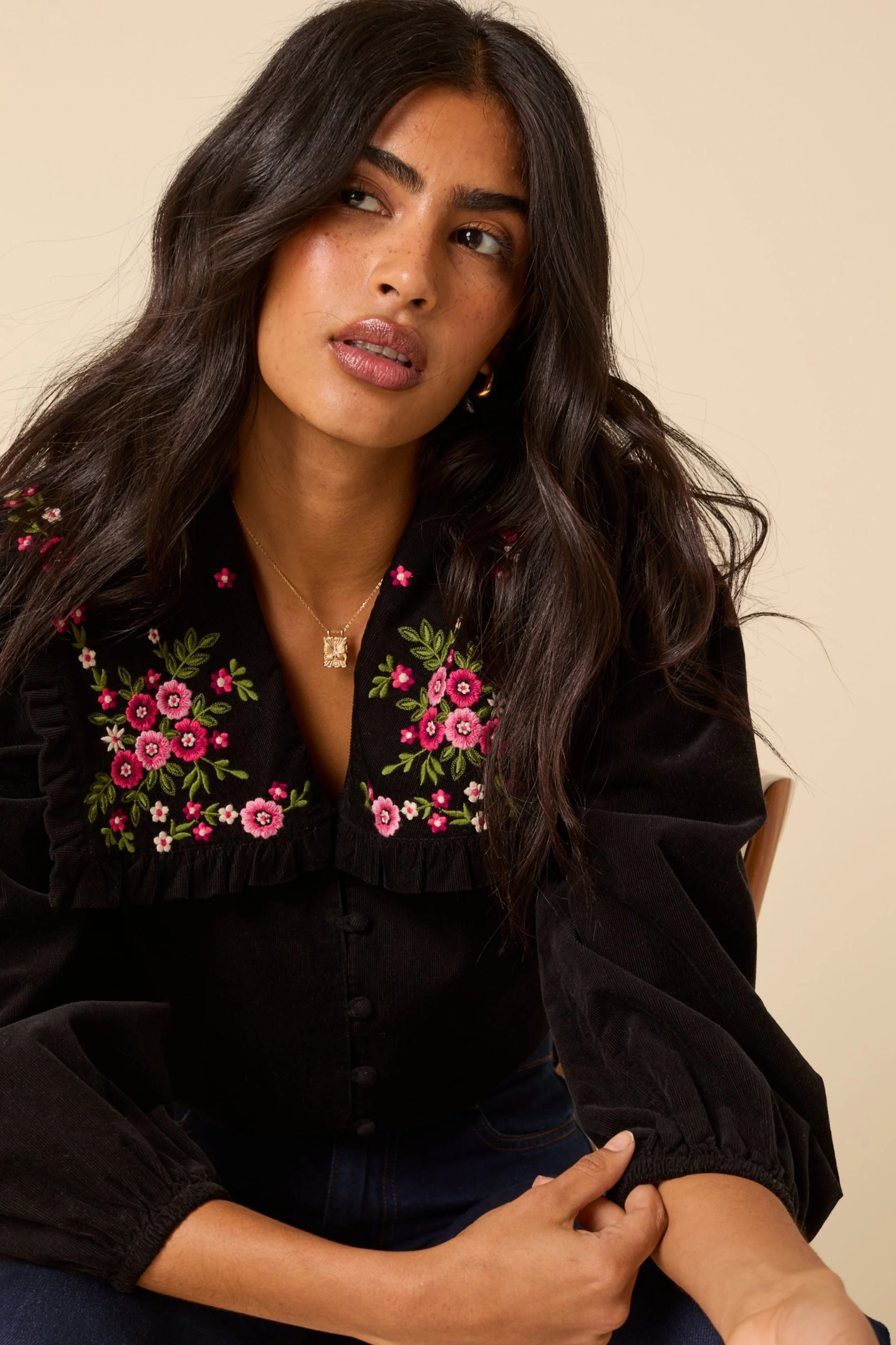 Nobody’s Child T254095 Black Eloise Blouse