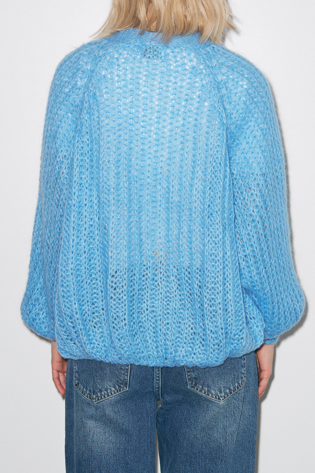 Dotique Noella 12261003 Joseph Knit Cardigan in blue with button-front and ribbed trims