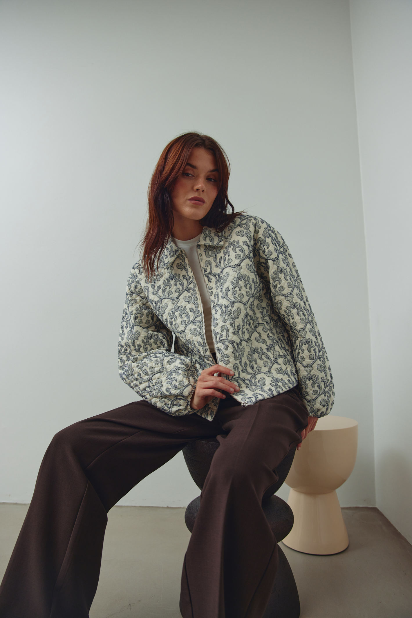 Noella 12610063 N-Mariam Jacket Offwhite 100% cotton structured jacket at Dotique