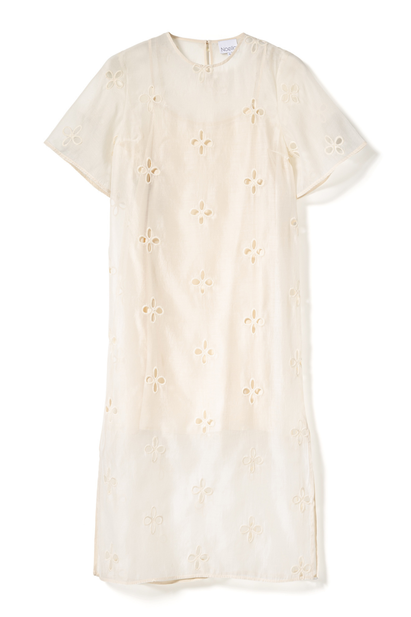 Dotique Noella 15100001 N-Linett Dress in ivory with floral cut-out detailing