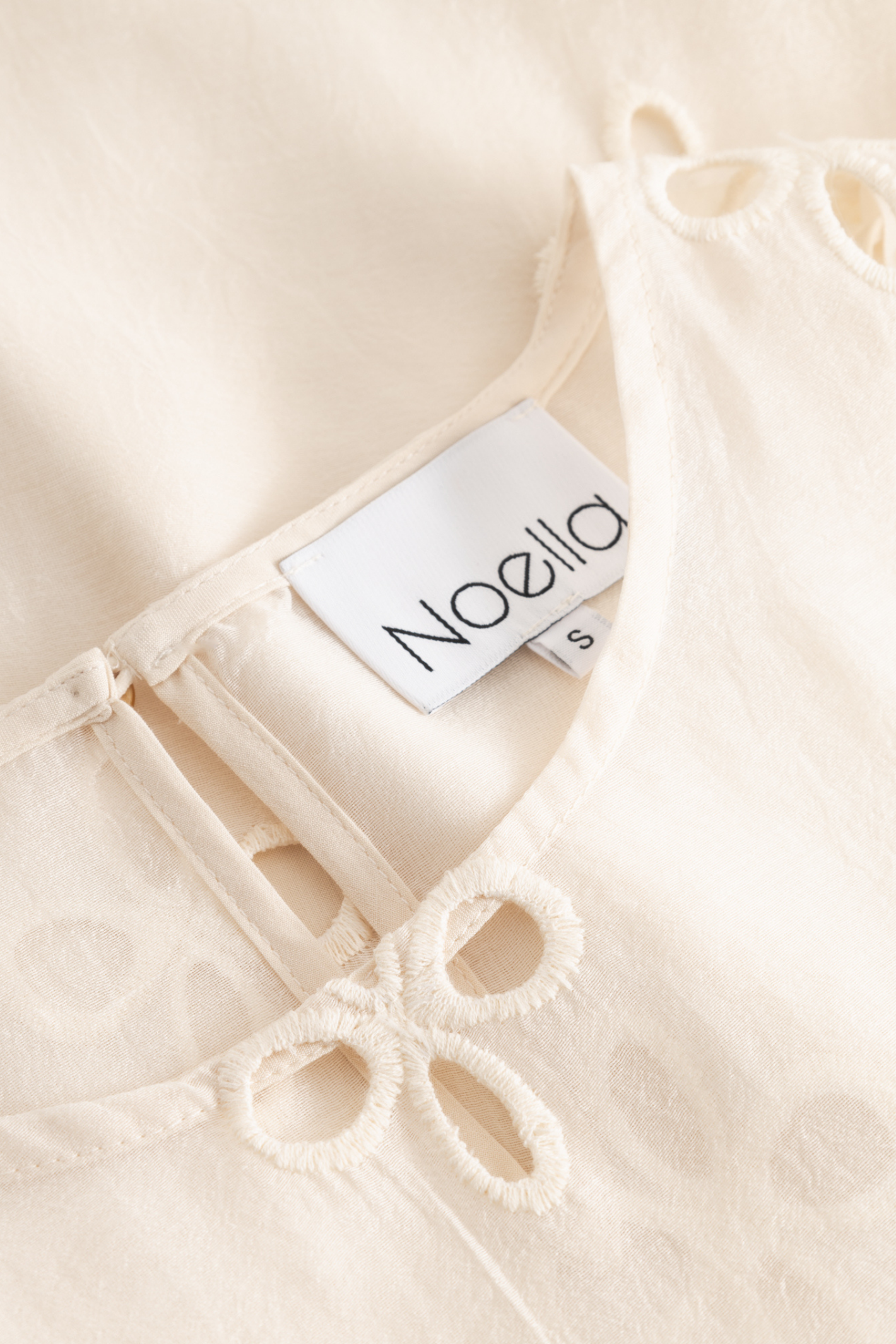 Dotique Noella 15100001 N-Linett Dress in ivory with floral cut-out detailing