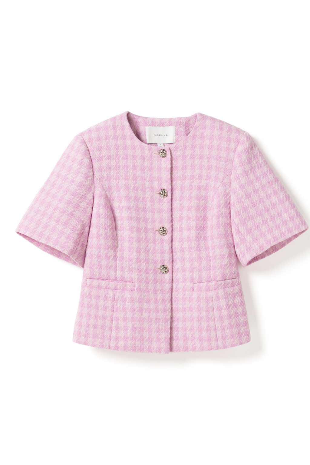 Dotique Noella 15110002 N-Kasaundra Blazer in baby pink with silver button detailing
