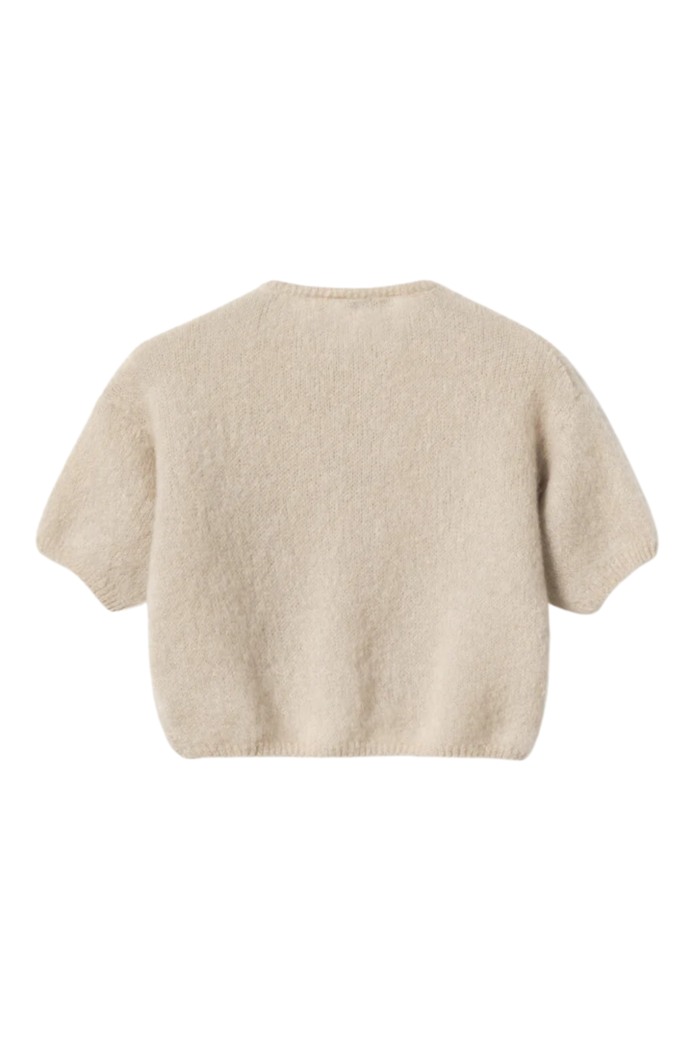 Dotique Noella 15250001 N-Lorell Knit Cardigan in beige with short sleeves and button down front