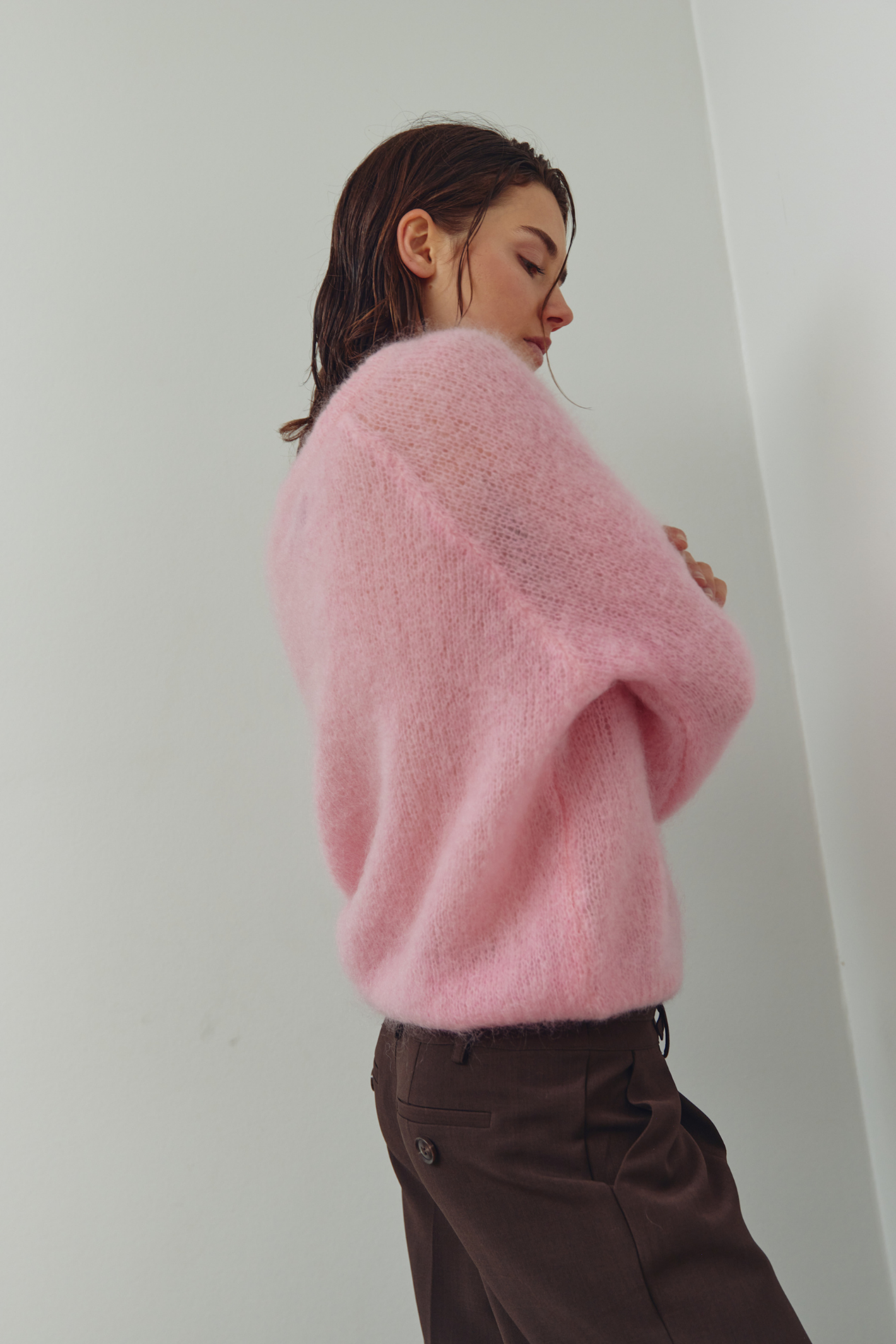 Dotique Noella 15250002 N-Latora Knit in baby pink with a relaxed fit