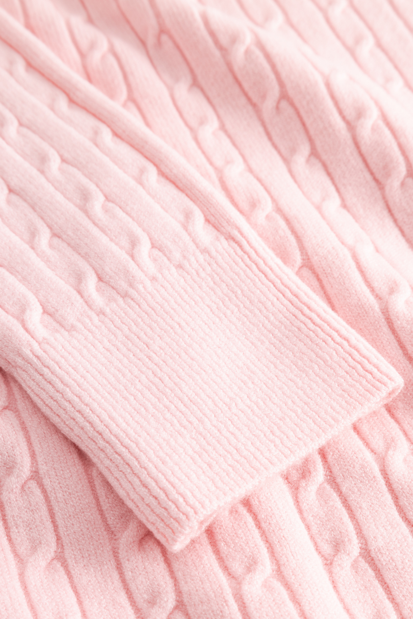 Dotique Noella 15260002 N-Laliah Knit Cardigan in baby pink with cable knit and V-neckline