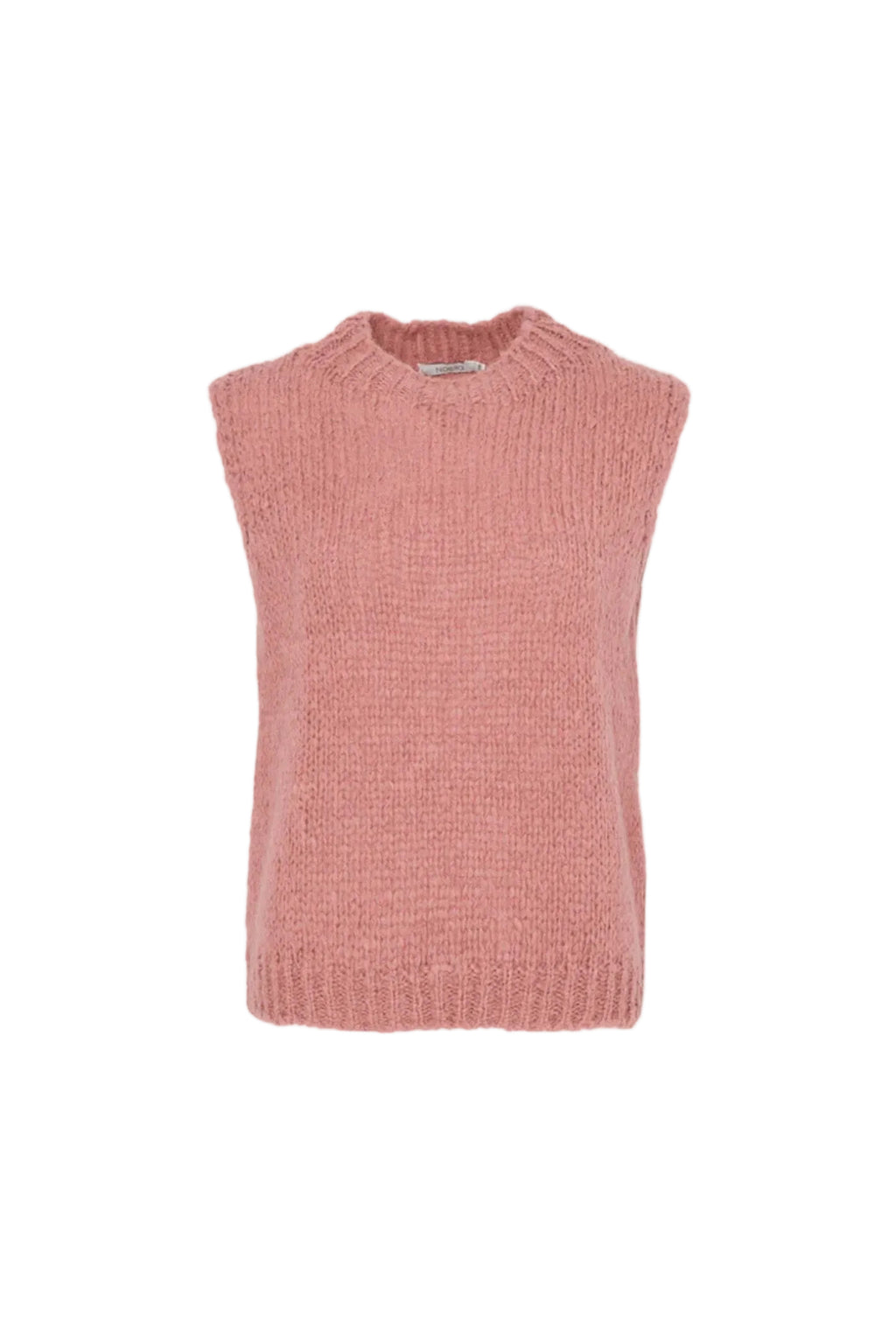 Noella 11162185 Kala Knit Vest Old Rose by Noella in soft pink knitwear, shop Noella at Dotique for stylish layering pieces.