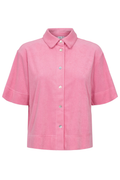 Numph 706802 Nualine Short Sleeve Shirt Prism Pink by Numph, featuring a relaxed fit and button-up front. Shop Numph at Dotique.