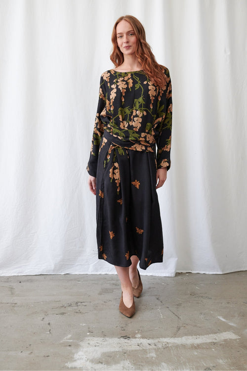 Wisteria Black Kate Dress by One Hundred Stars, view 1. Shop One Hundred Stars at Dotique.