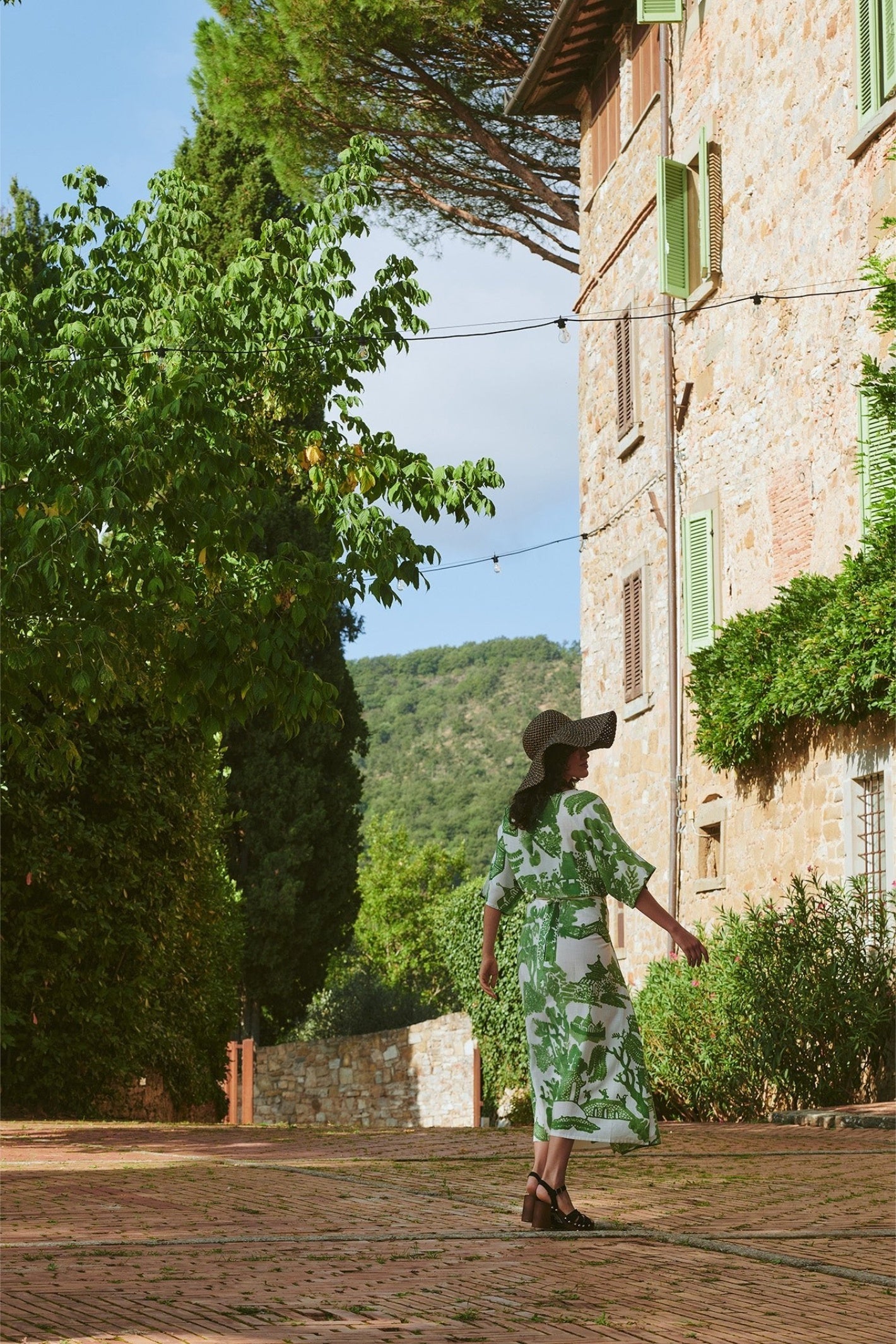 One Hundred Stars DOBGIWGRN Giant Willow Green Obi Dress