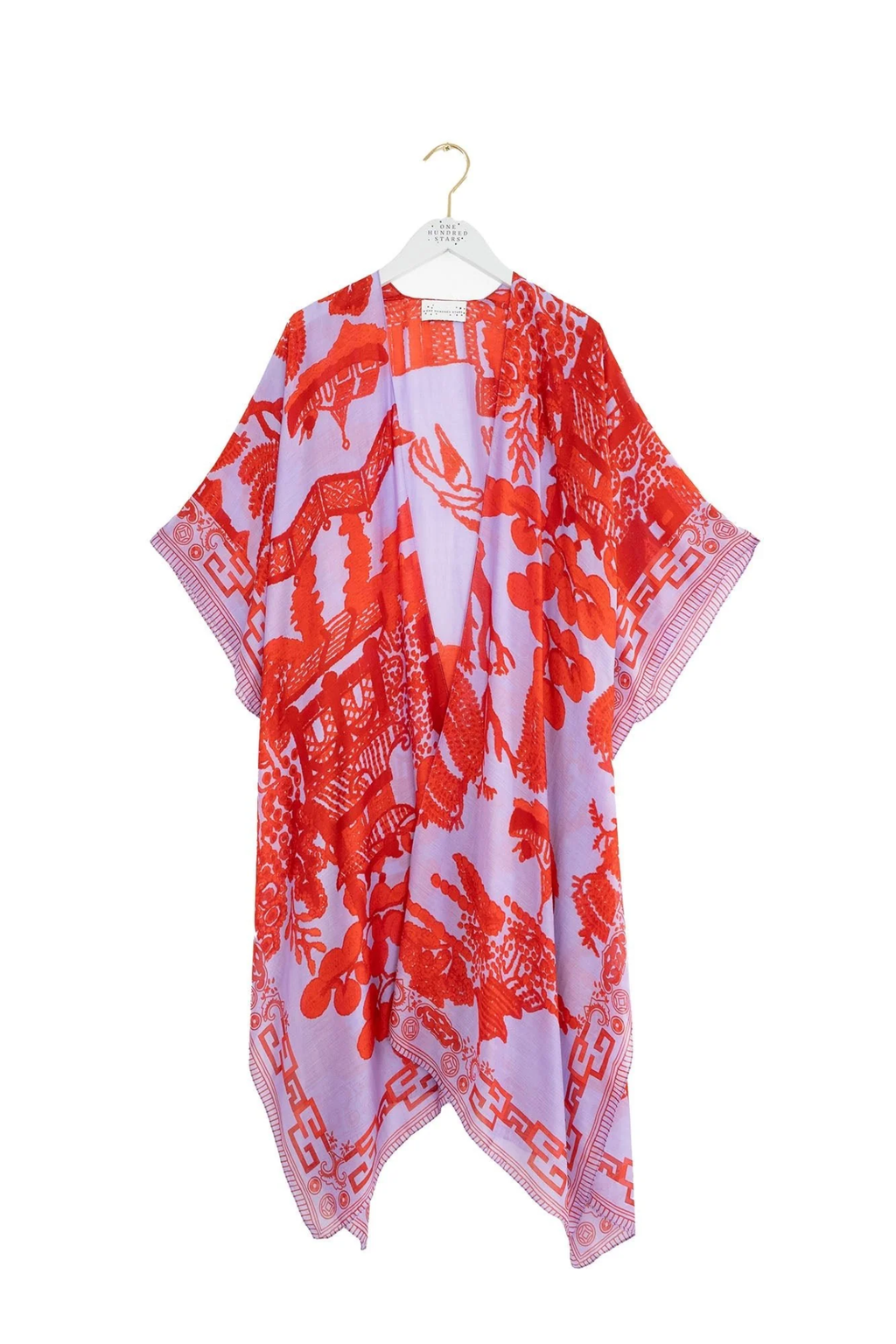 Giant Willow Blue & White throwover by One Hundred Stars in a premium modal-cupro blend. Lightweight, fluid and perfect for layering over dresses or tops. Shop at Dotique.