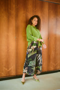 One Hundred Stars Orchid Black Palazzo Pants, official product photograph. Shop One Hundred Stars at Dotique.