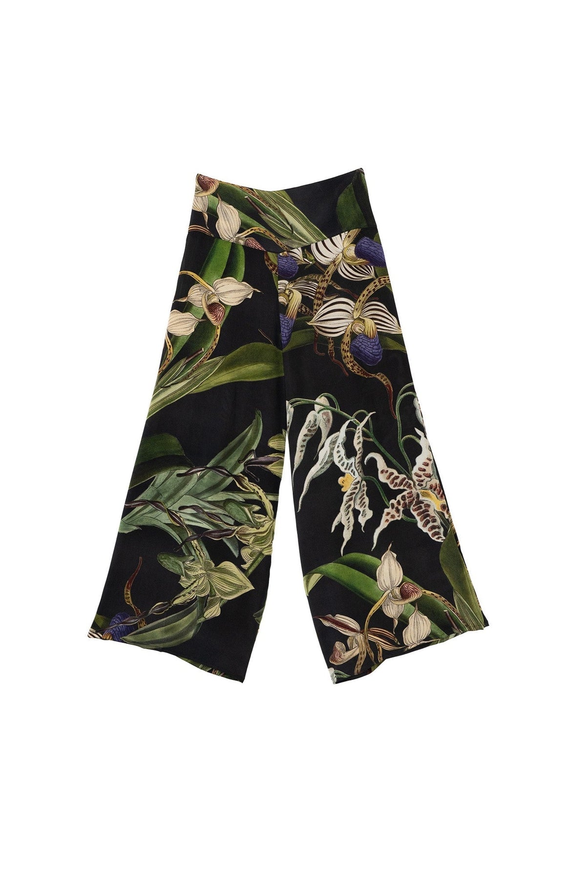 One Hundred Stars Orchid Black Palazzo Pants, official product photograph. Shop One Hundred Stars at Dotique.