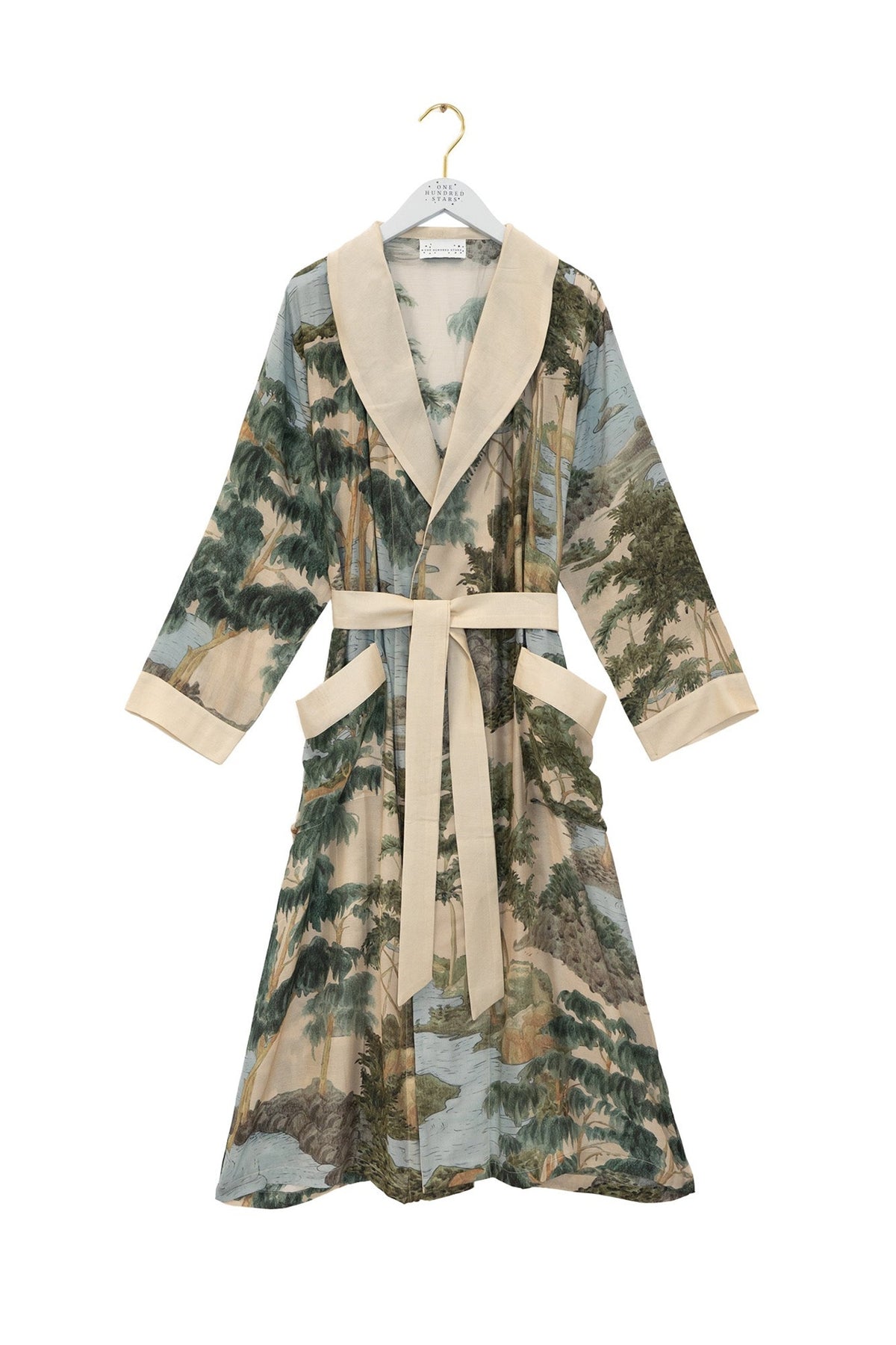 One Hundred Stars Rivers and Trees Natural Gown, official product photograph. Shop One Hundred Stars at Dotique.