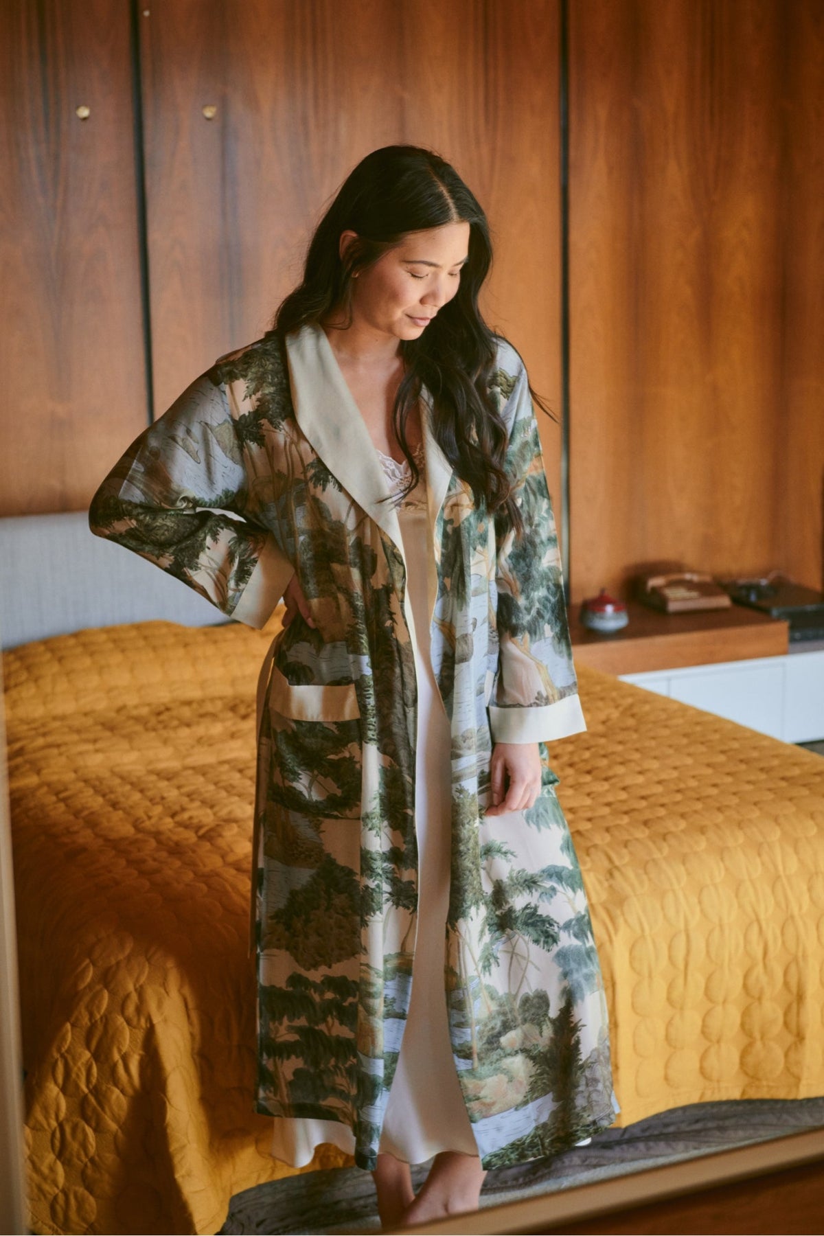 One Hundred Stars Rivers and Trees Natural Gown, official product photograph. Shop One Hundred Stars at Dotique.