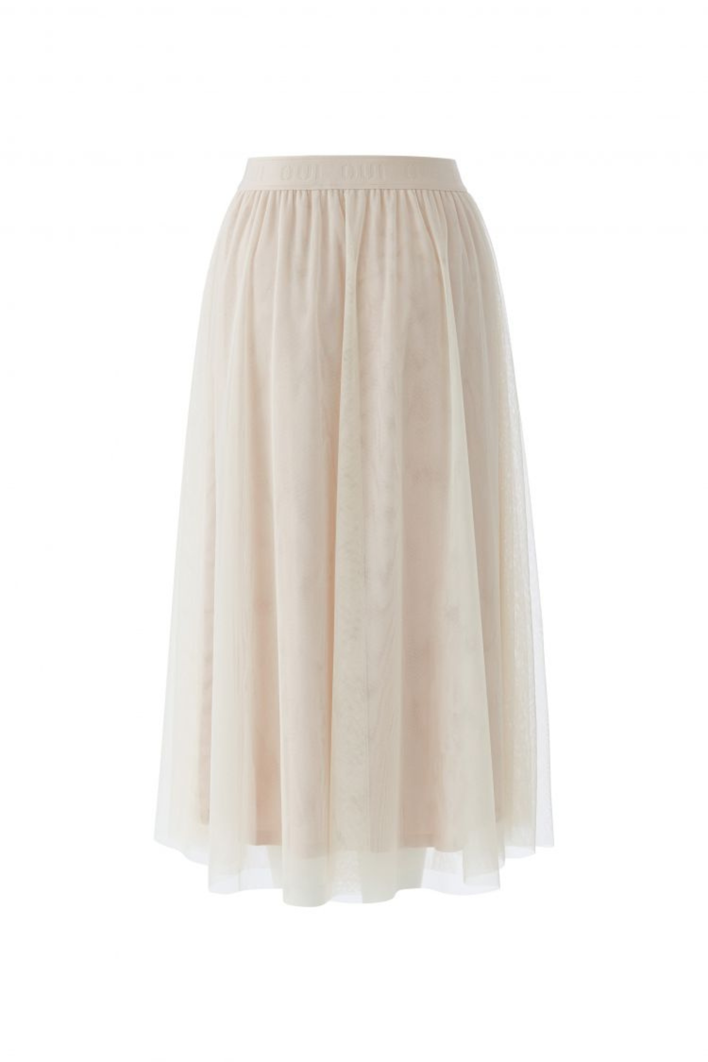 Oui 96669 A-Line Midi Skirt – Rose White by Oui in a soft rose white shade, shop Oui at Dotique online.