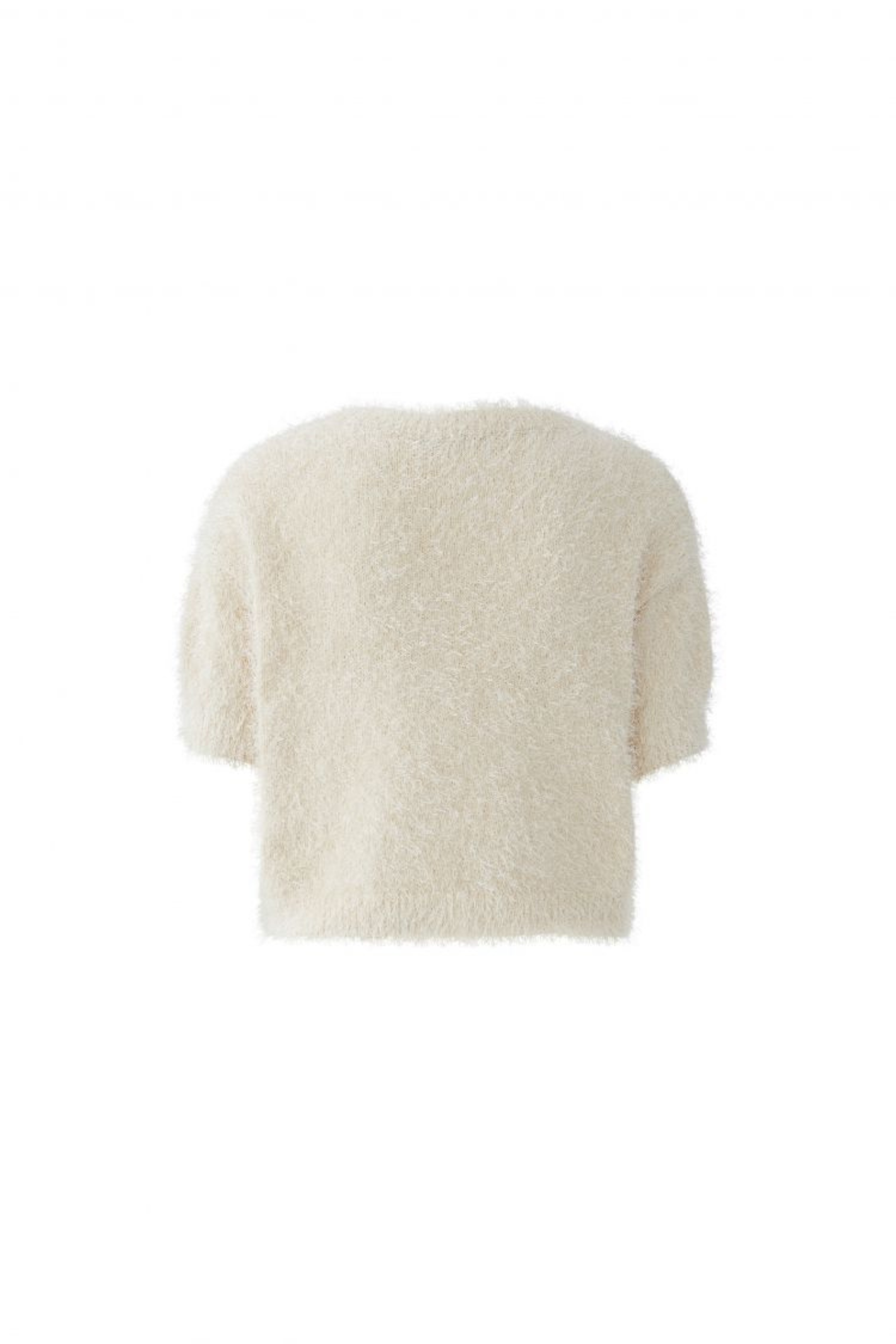 Soft textured short sleeve pullover by Oui in Whitecap Grey. An easy, lightweight knit perfect for layering and everyday wear. Shop at Dotique.